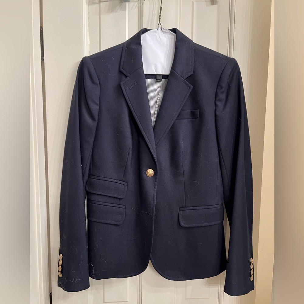 Navy J crew schoolboy blazer